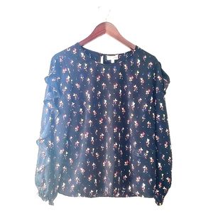 maison Jules long sleeve heart blouse